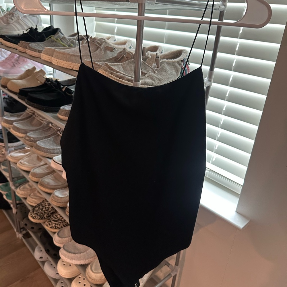 wild fable Black Slim Bodysuit with Spaghetti Straps